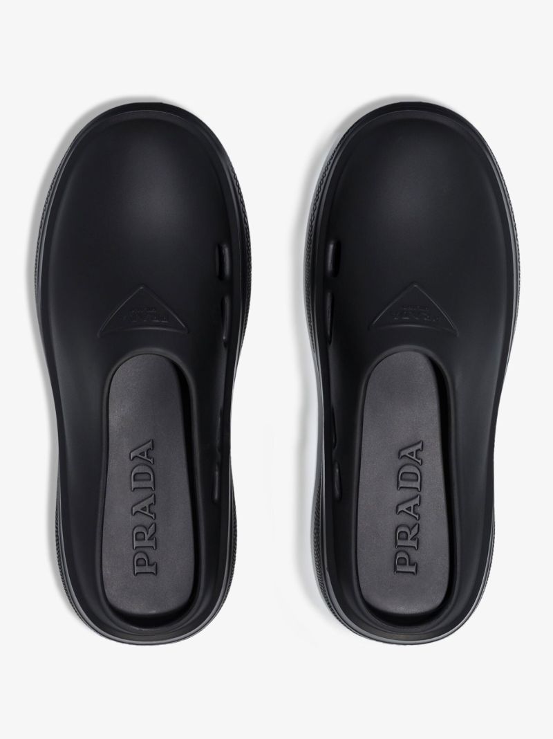 Black Mellow Logo Rubber Slippers