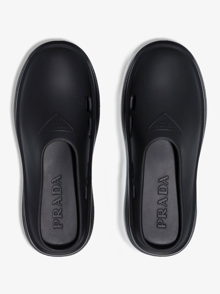 Black Mellow Logo Rubber Slippers