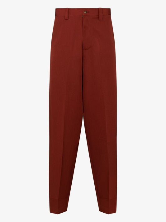Straight Leg Tailored Wool Trousers