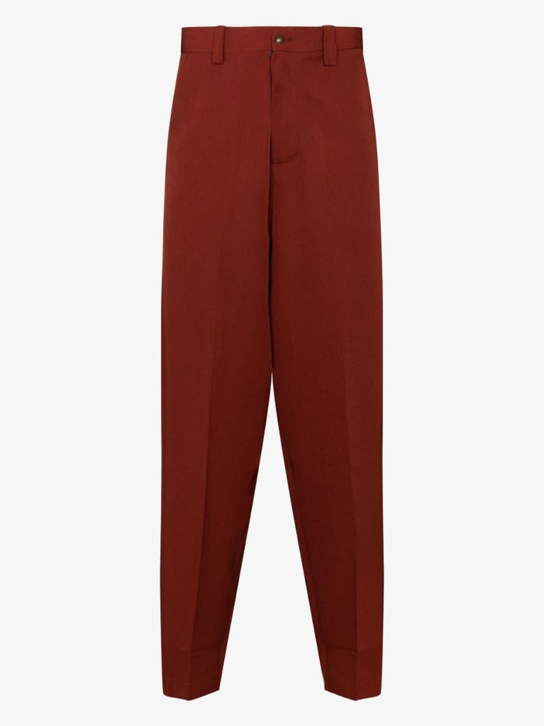 Straight Leg Tailored Wool Trousers