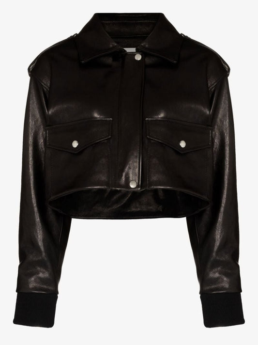 Cropped Leather Jacket