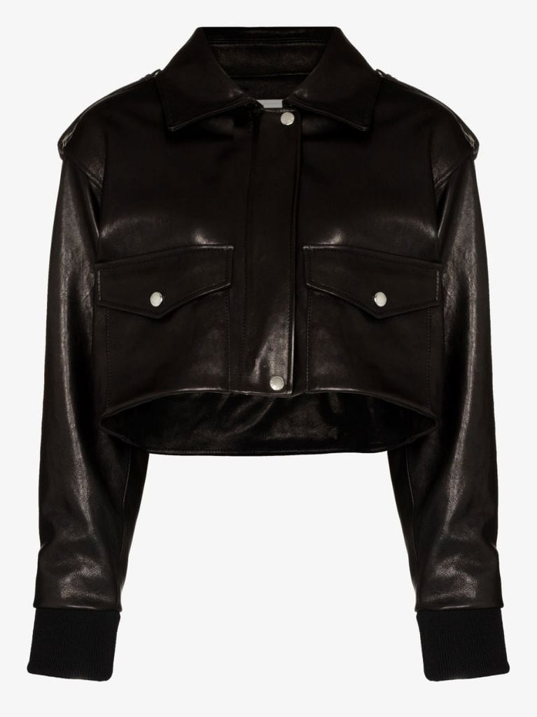 Cropped Leather Jacket