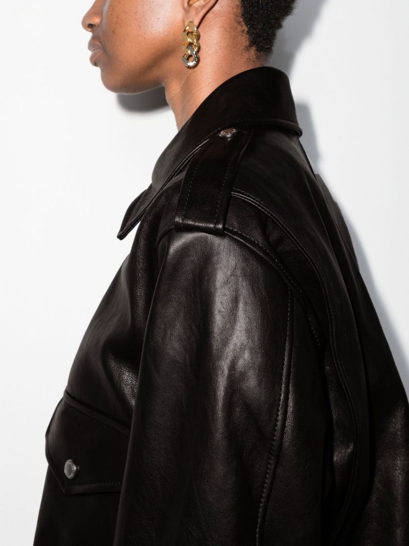 Cropped Leather Jacket
