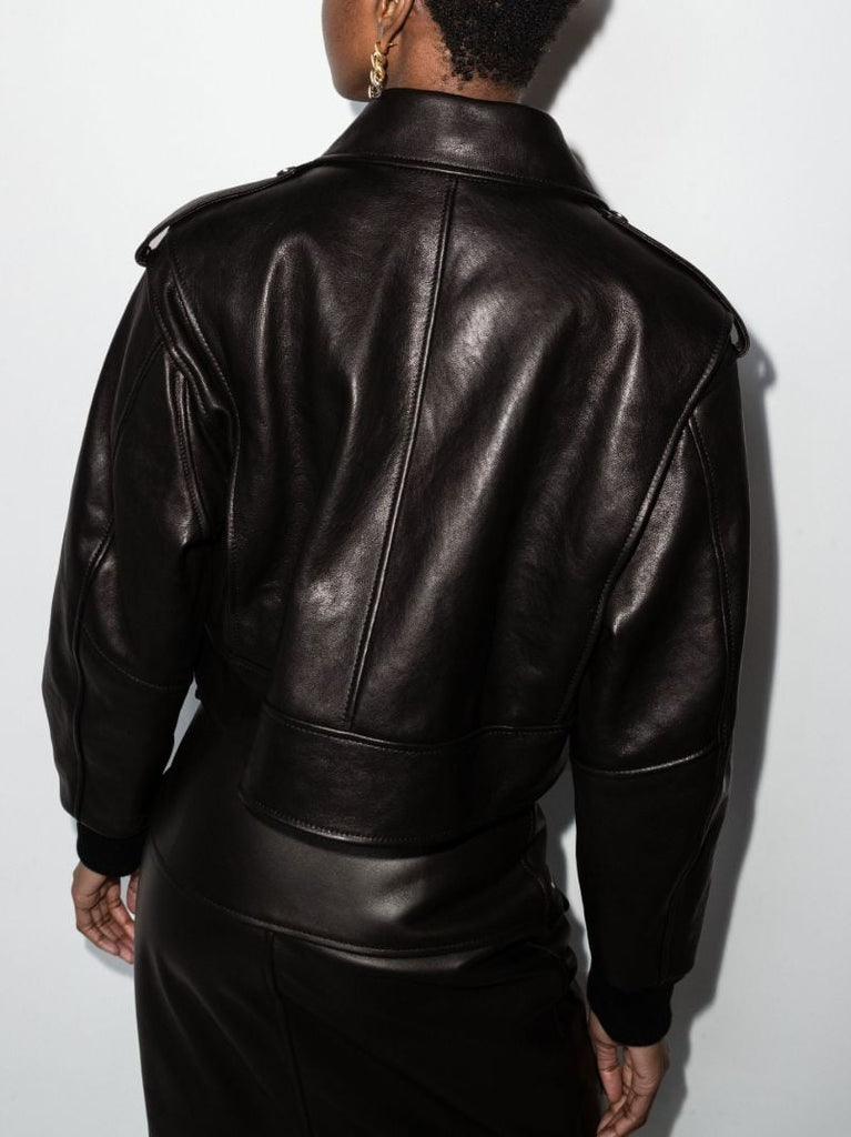 Cropped Leather Jacket