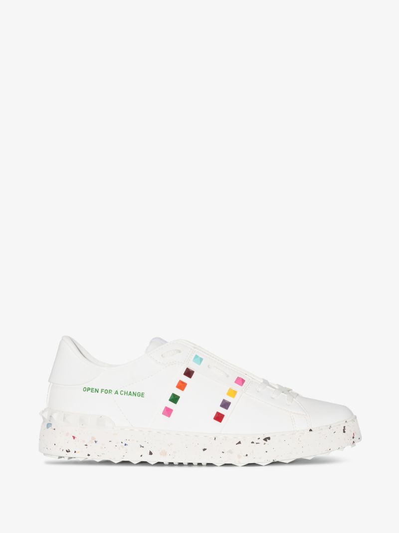 White Open for a Change Low Top Sneakers