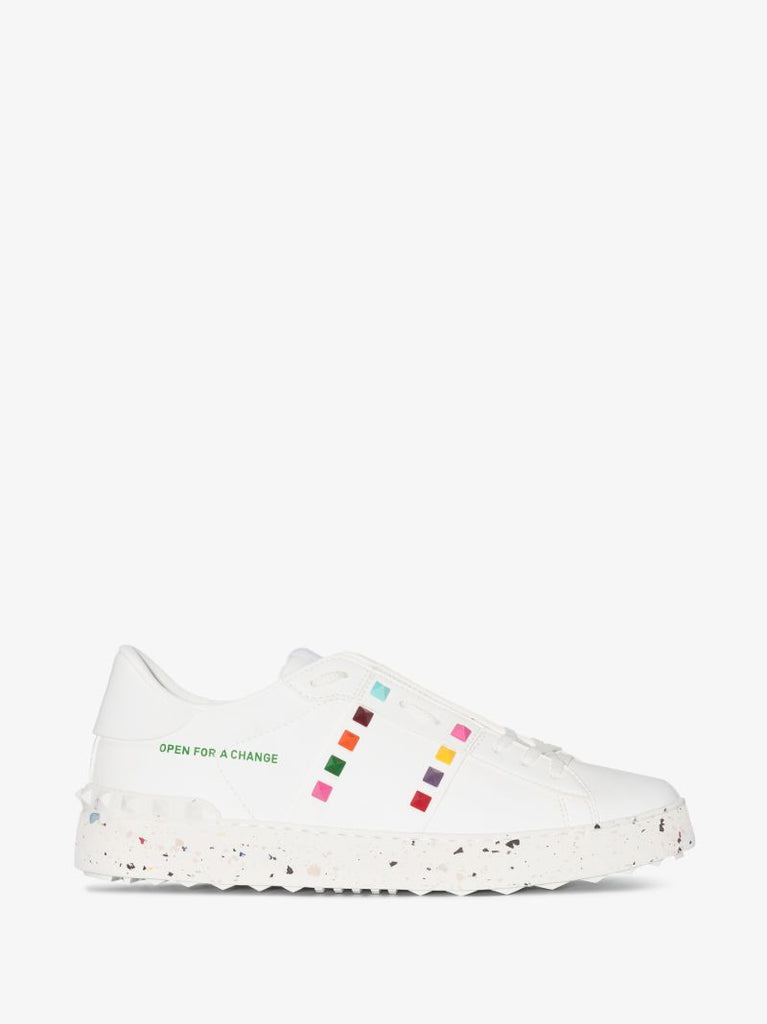 White Open for a Change Low Top Sneakers