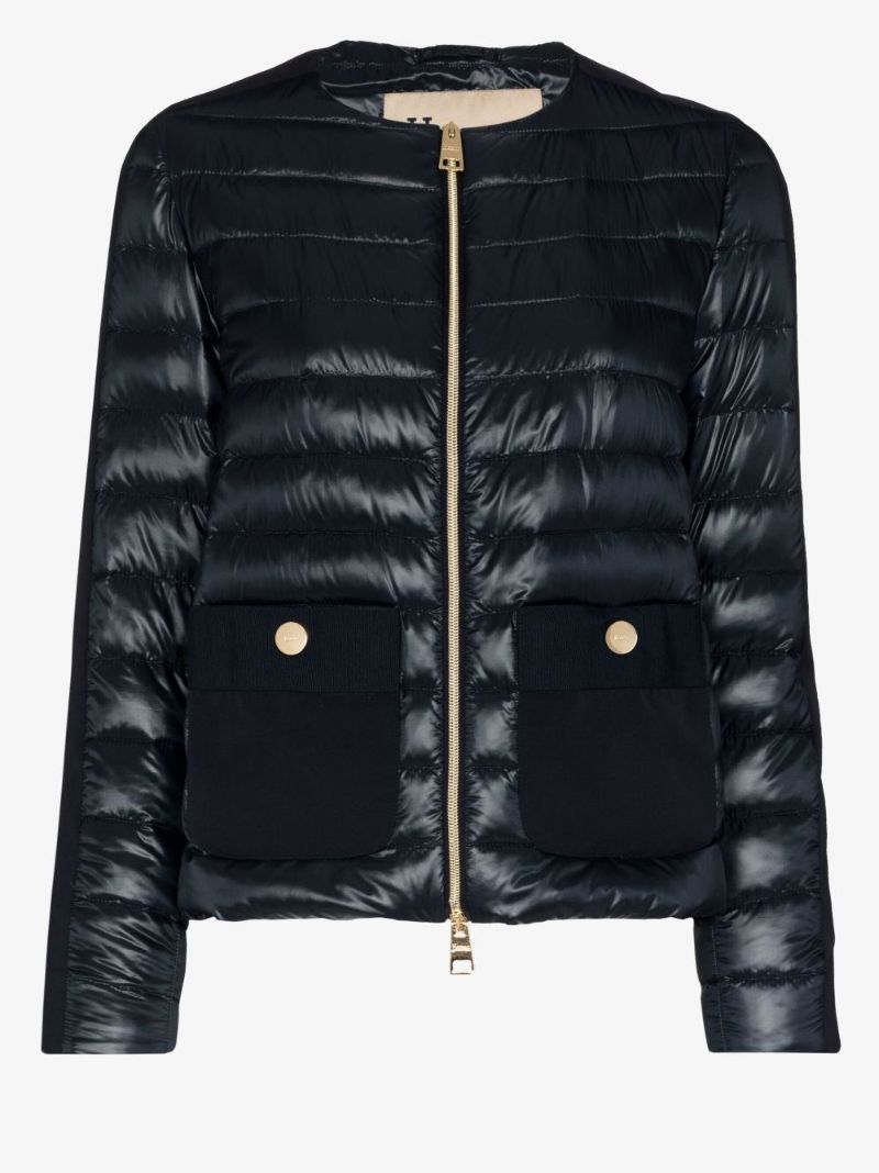 Ultralight Collarless Quilted Down Jacket