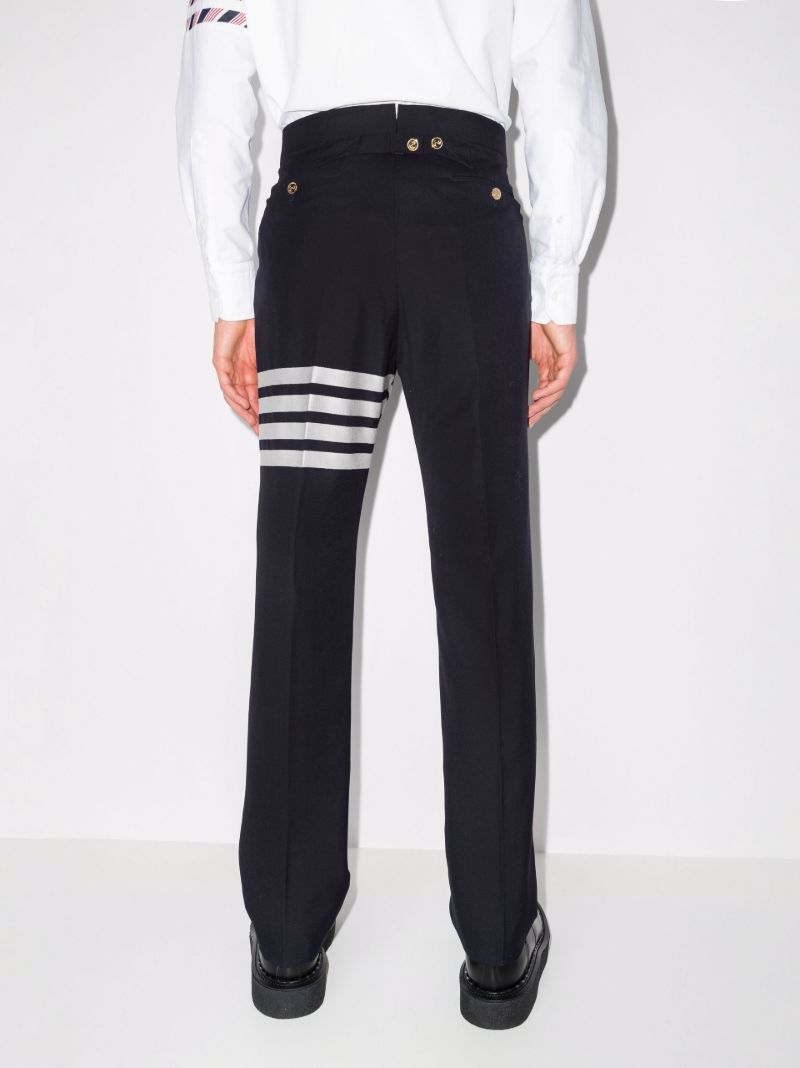 Blue 4-bar Stripe Tailored Wool Trousers
