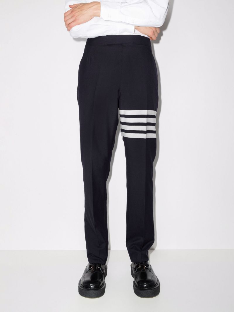 Blue 4-bar Stripe Tailored Wool Trousers
