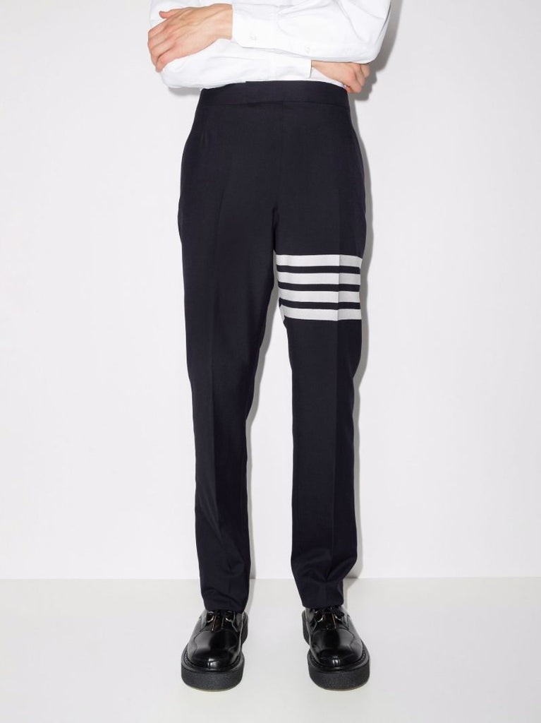 Blue 4-bar Stripe Tailored Wool Trousers
