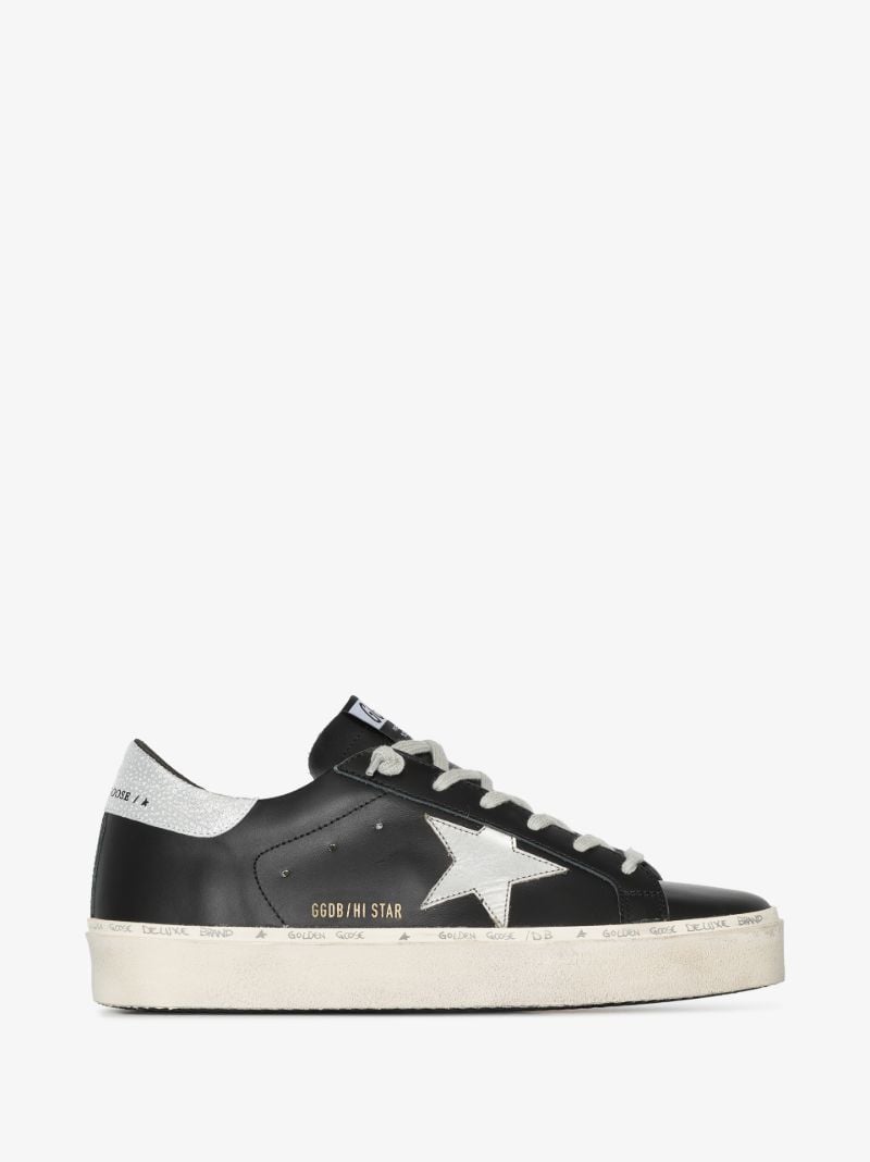 Black Hi Star Low Top Leather Sneakers