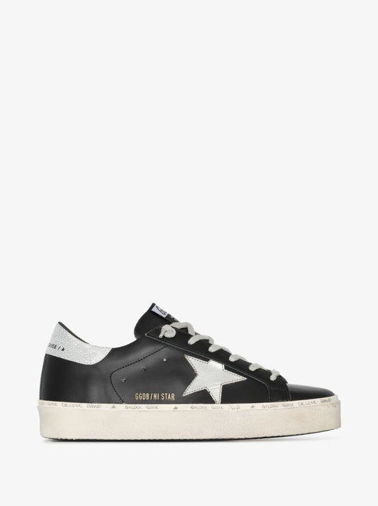Black Hi Star Low Top Leather Sneakers