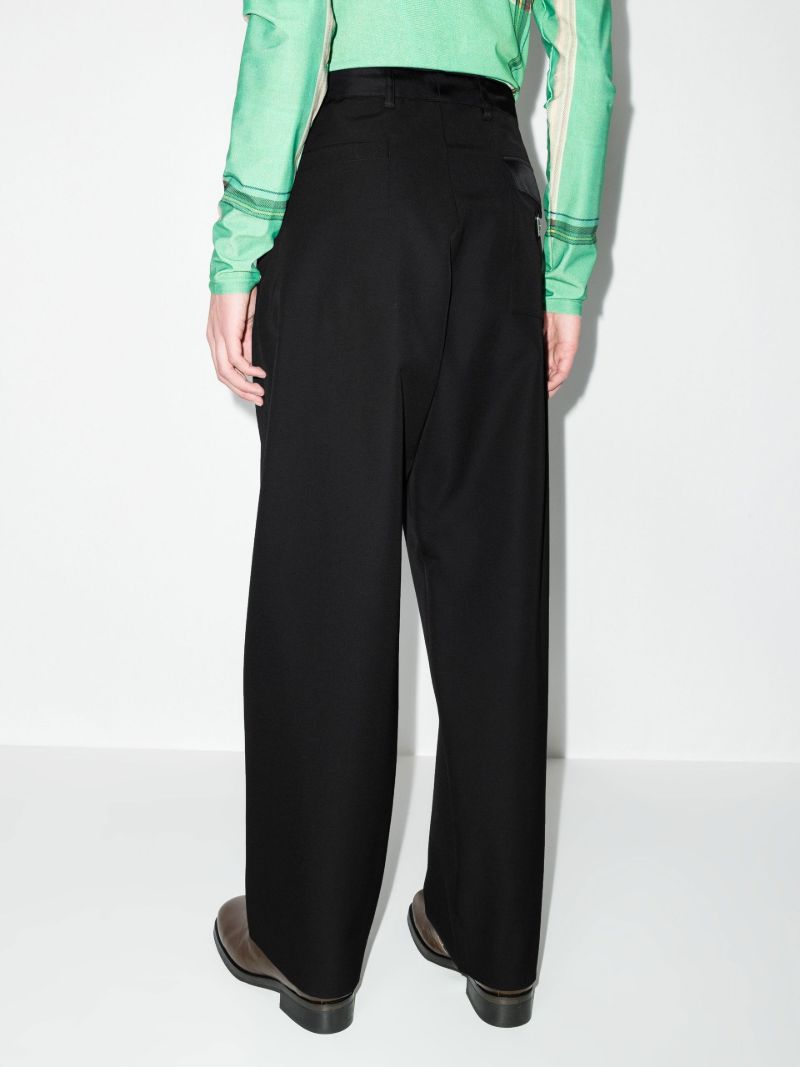 Straight Leg Wool Trousers