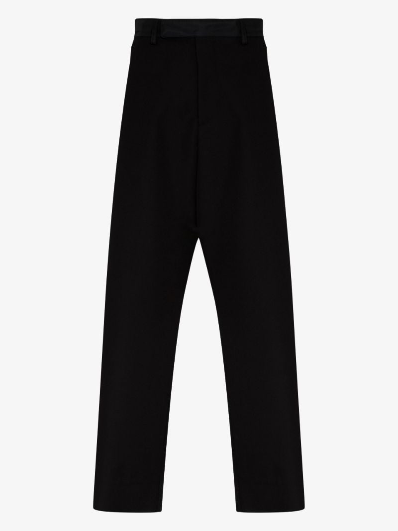 Straight Leg Wool Trousers