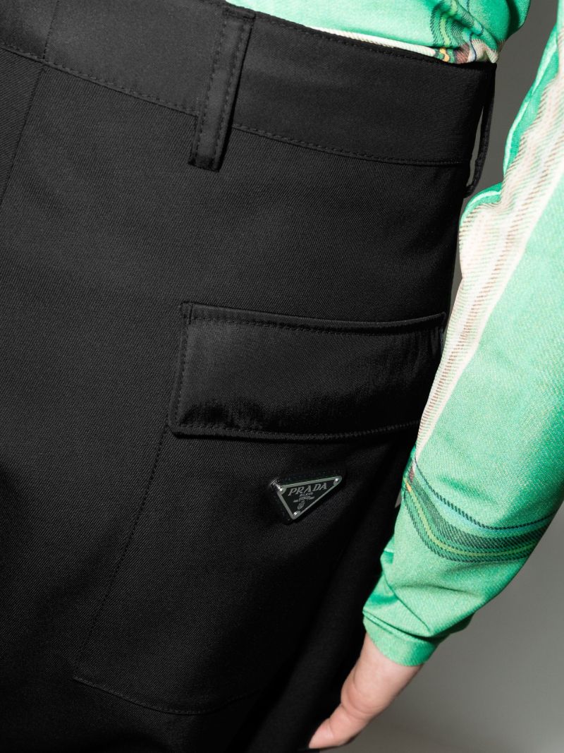 Straight Leg Wool Trousers