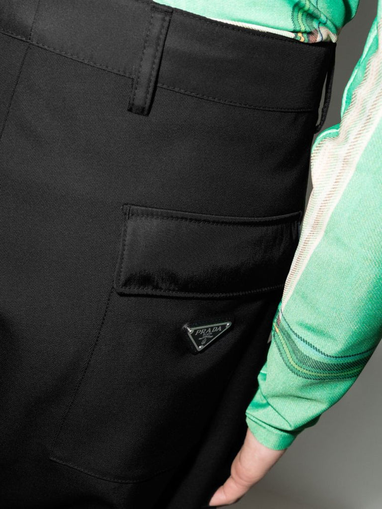 Straight Leg Wool Trousers