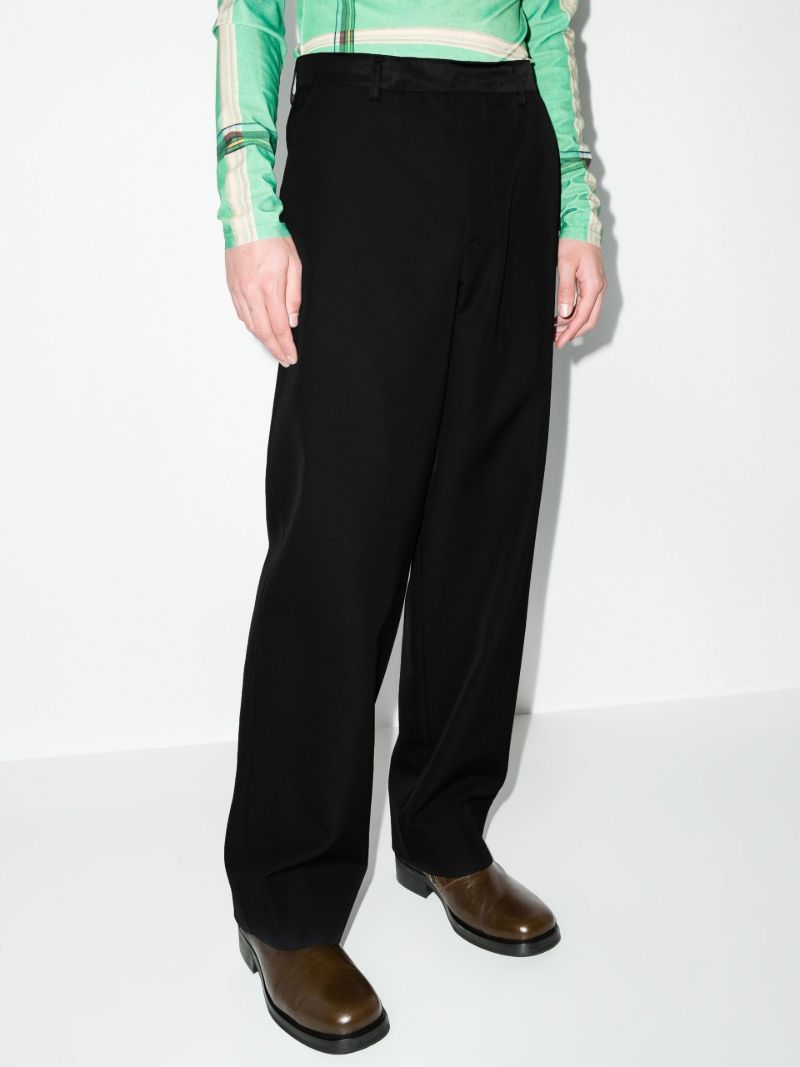 Straight Leg Wool Trousers