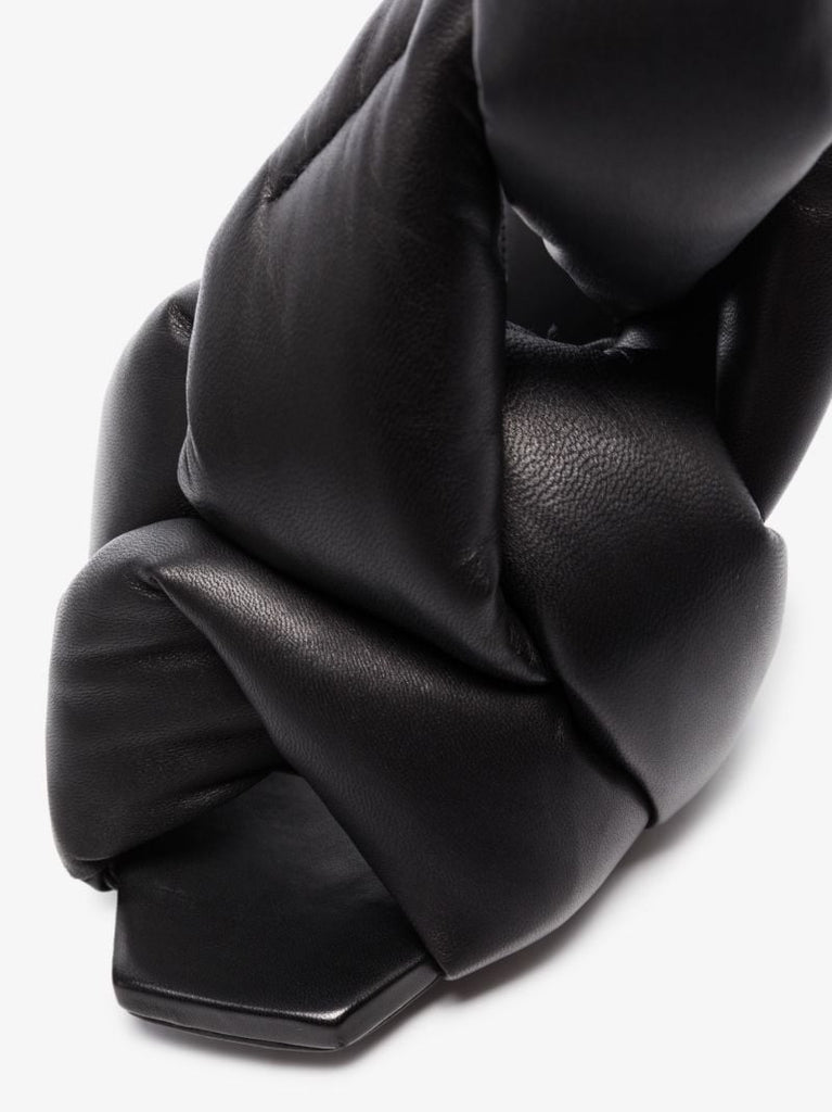 Black Ulla 95 Padded Leather Sandals