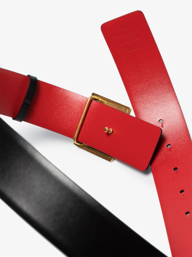 Black One Stud Reversible Leather Belt