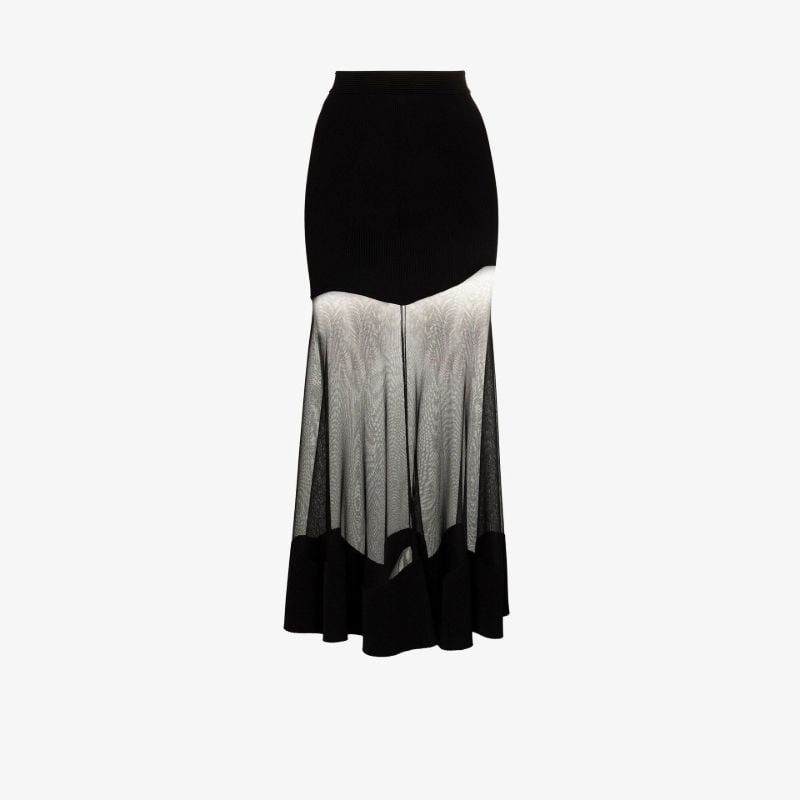 Panelled Silk Maxi Skirt
