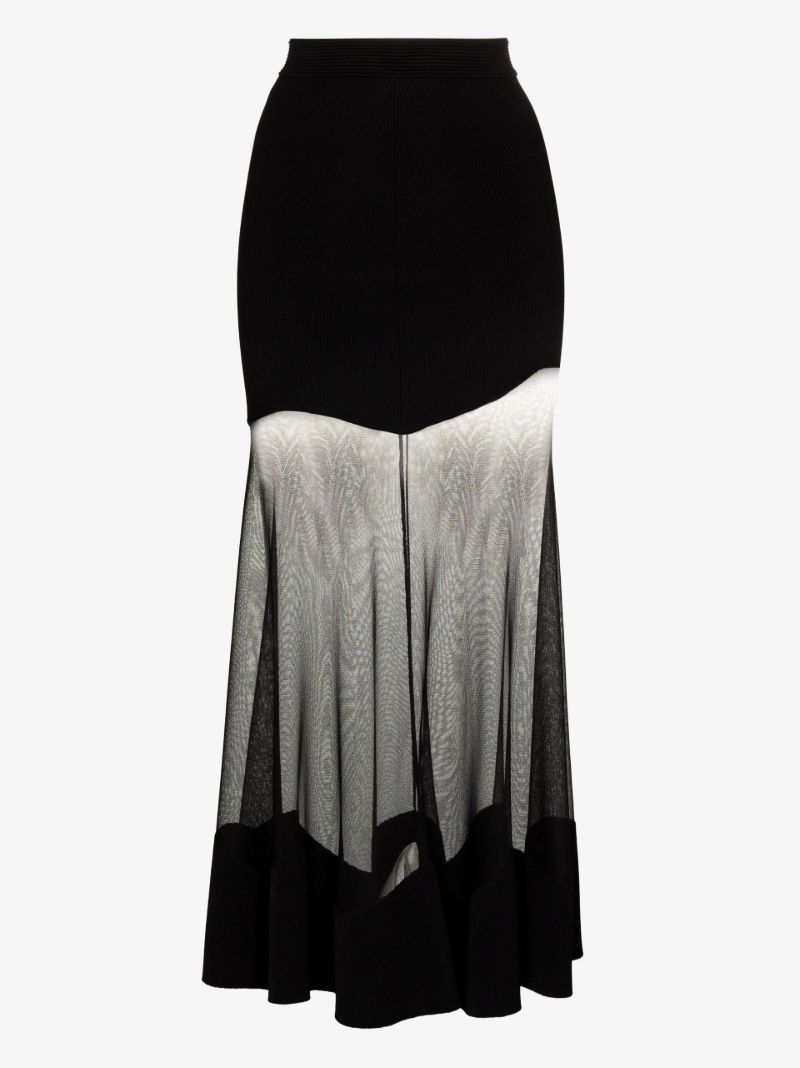 Panelled Silk Maxi Skirt