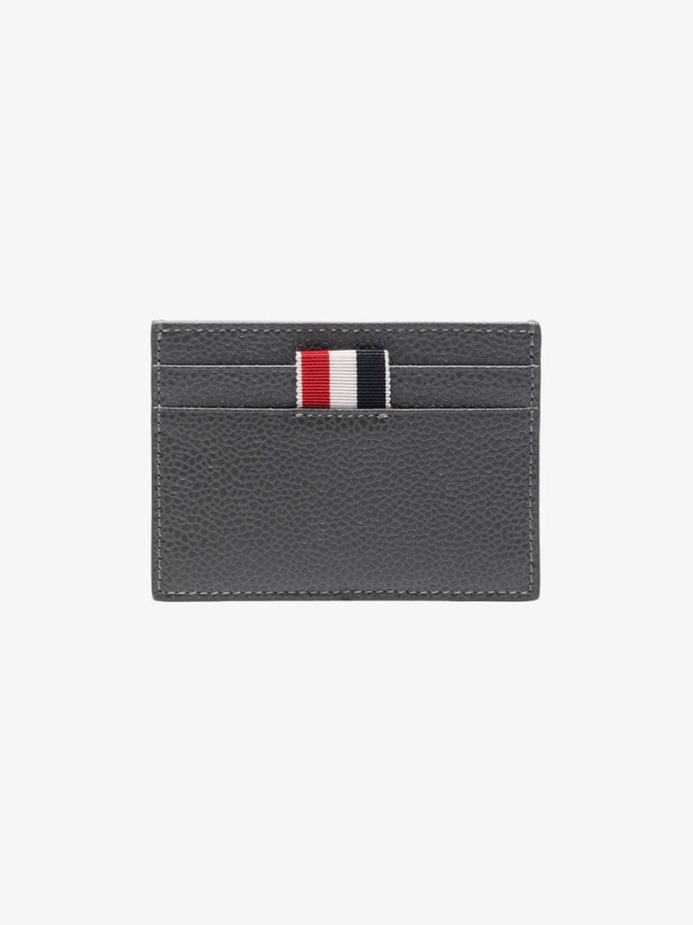 Grey Rwb Stripe Leather Card Holder