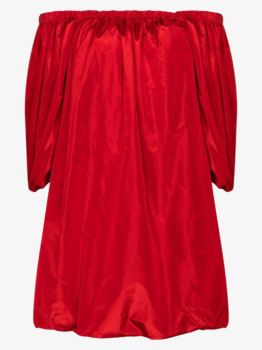 Puff Sleeve Silk Mini Dress