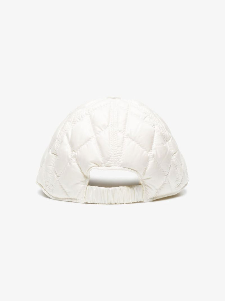 White Logo Quilted Baseball Cap