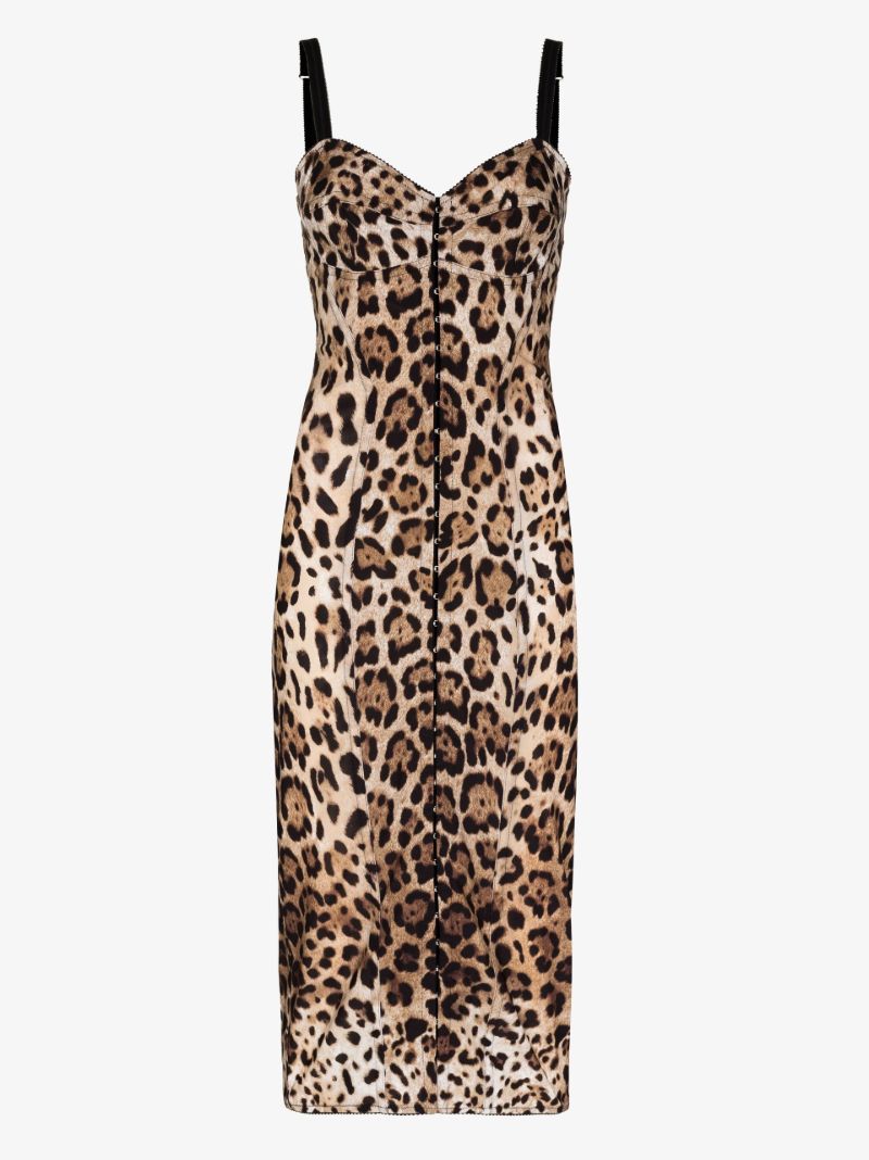 Brown  Leopard Print Dress