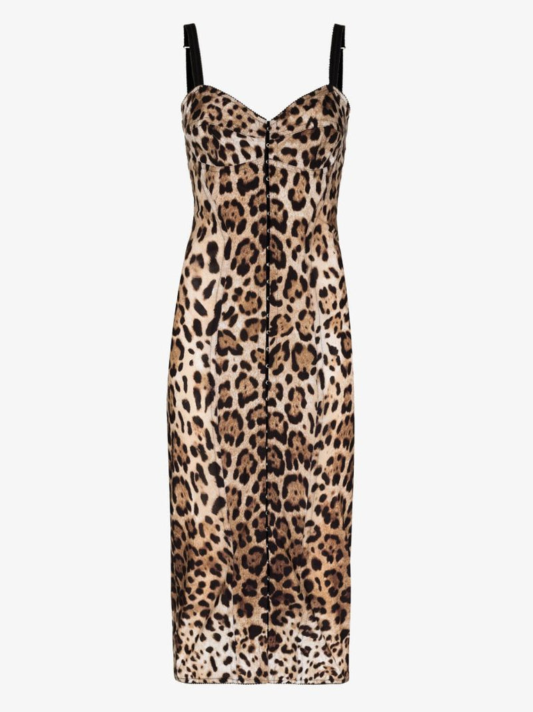 Brown  Leopard Print Dress