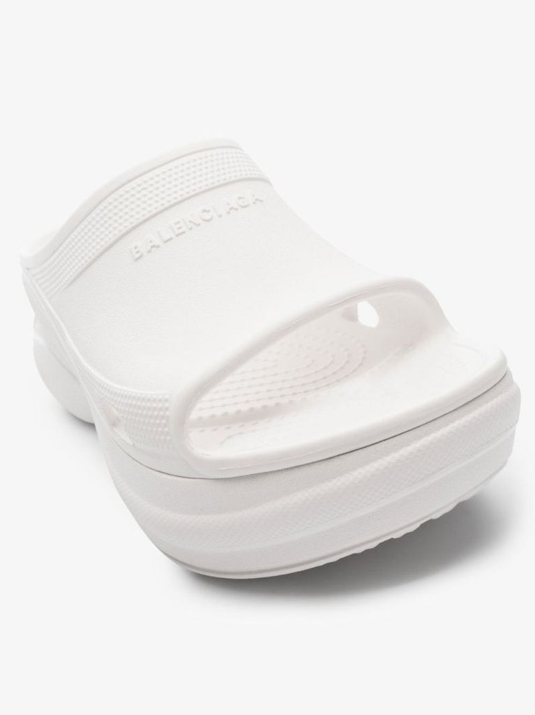 X Crocs White Rubber Sandals