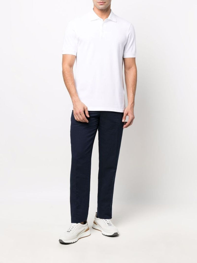 White Cotton Polo Shirt