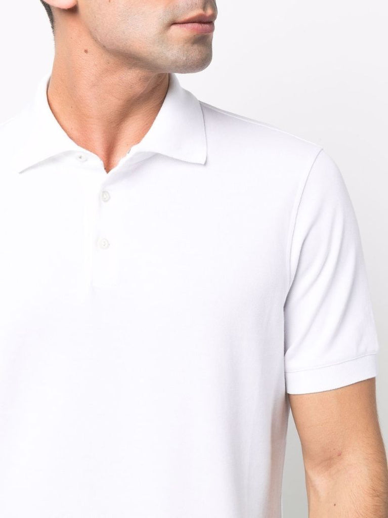 White Cotton Polo Shirt