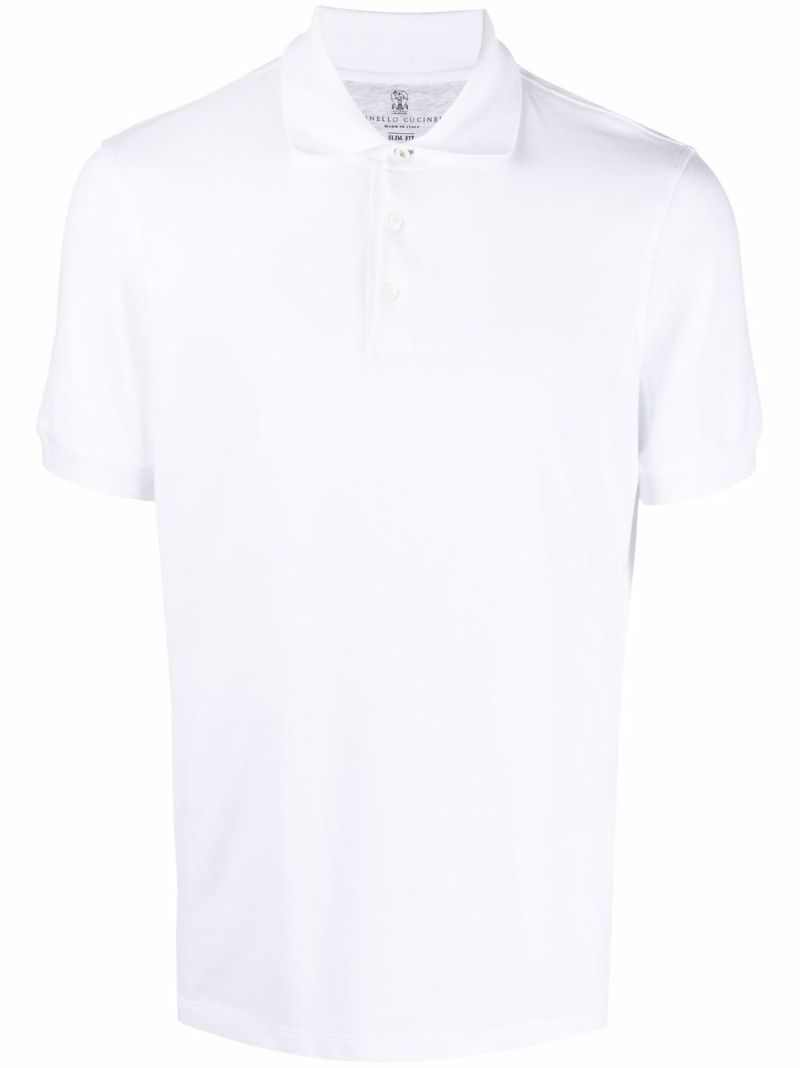 White Cotton Polo Shirt