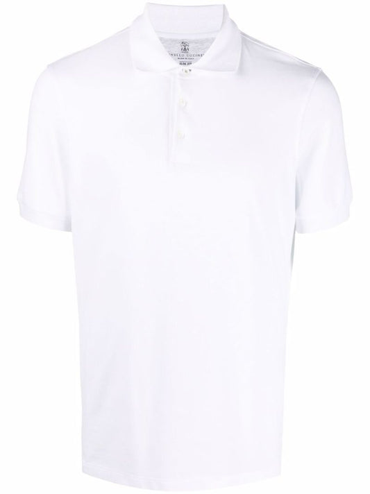 White Cotton Polo Shirt