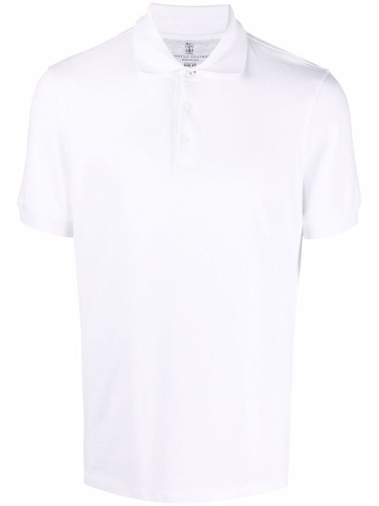 White Cotton Polo Shirt