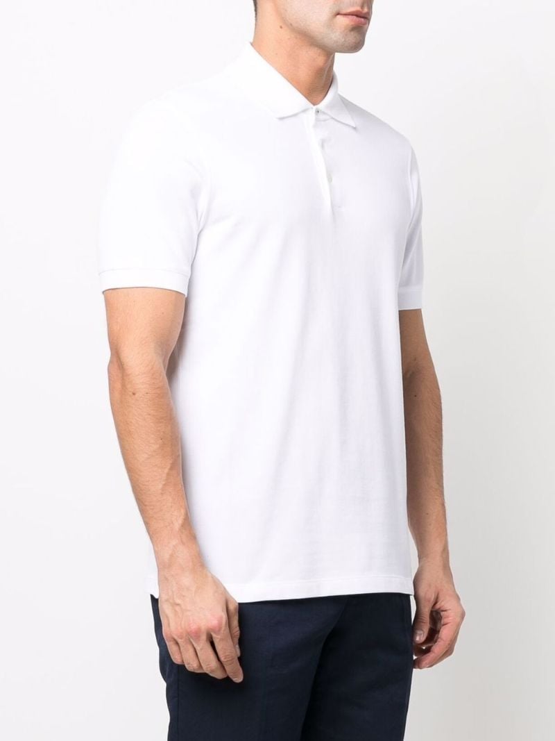 White Cotton Polo Shirt