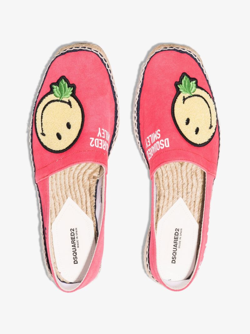 Pink One Life One Planet Logo Espadrilles