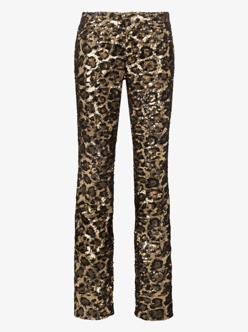 Leopard Sequinned Trousers