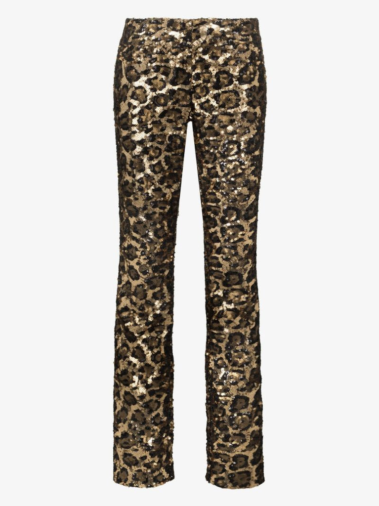 Leopard Sequinned Trousers