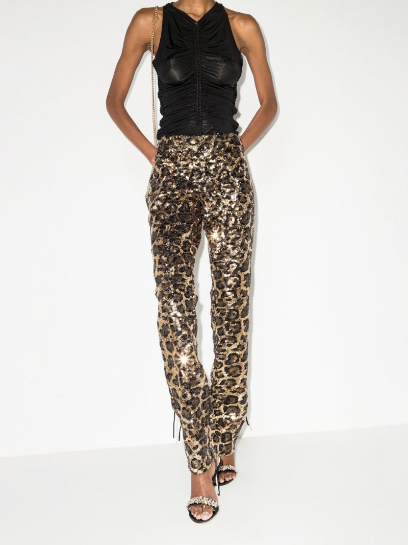 Leopard Sequinned Trousers
