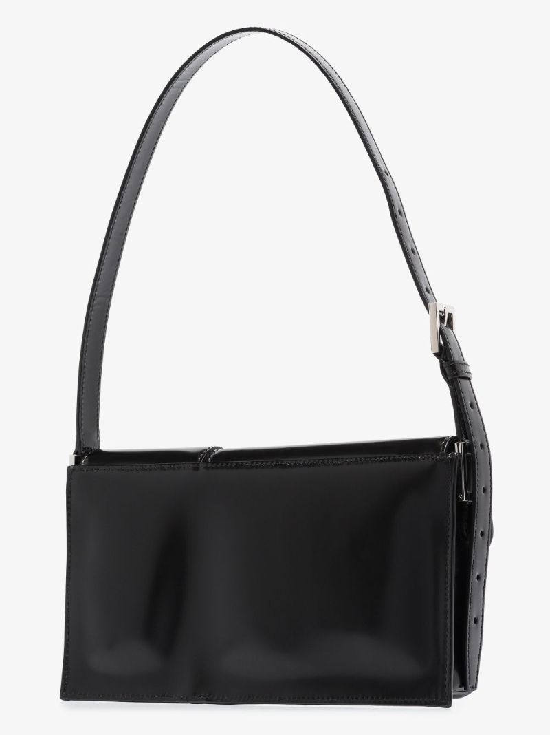 Black Billy Patent Leather Shoulder Bag