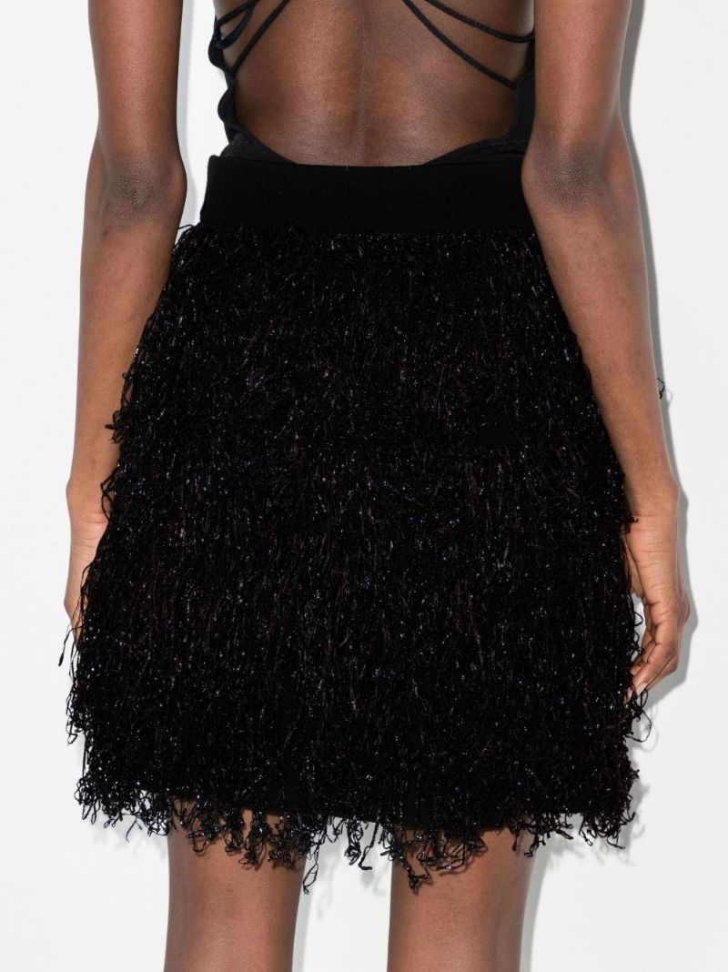 Fringed Mini Skirt