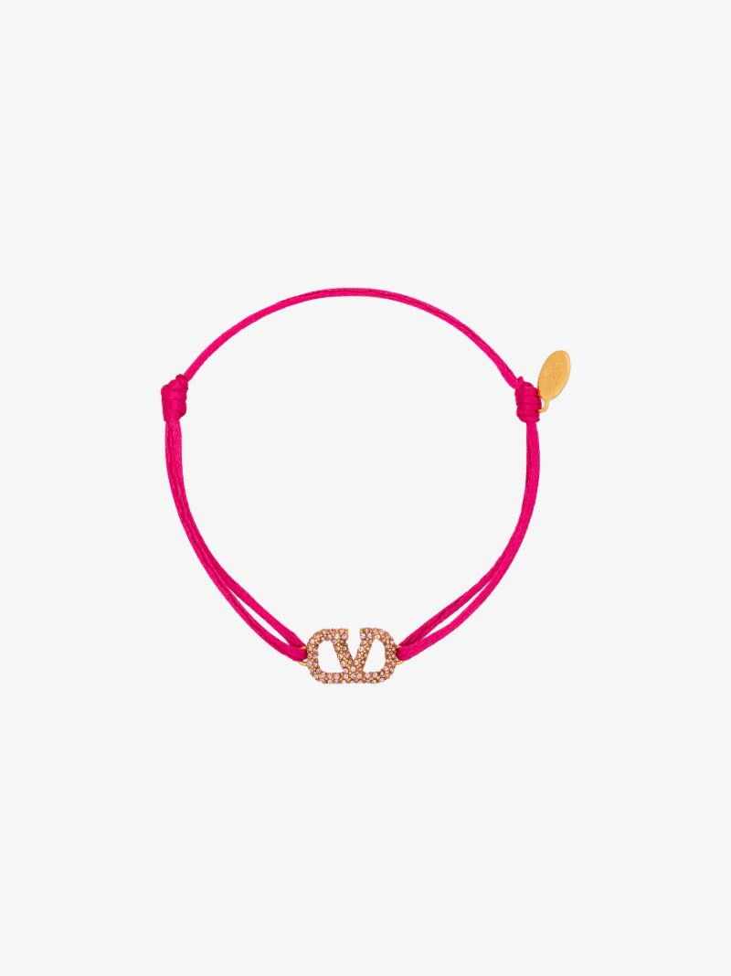 Pink Vlogo Signature Crystal Bracelet