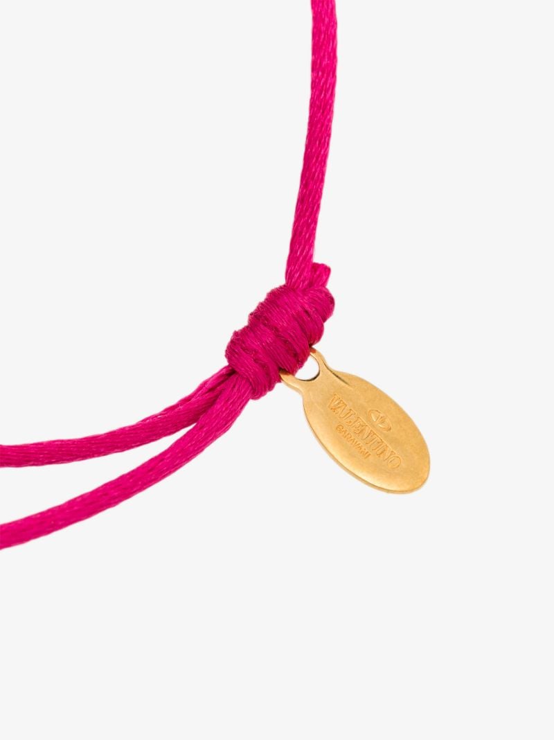 Pink Vlogo Signature Crystal Bracelet