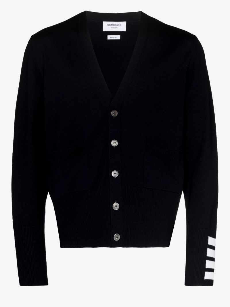 4-bar Stripe Wool Cardigan