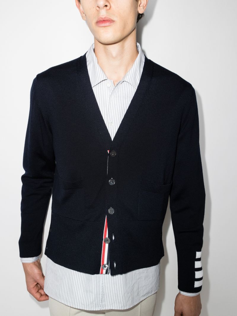 4-bar Stripe Wool Cardigan