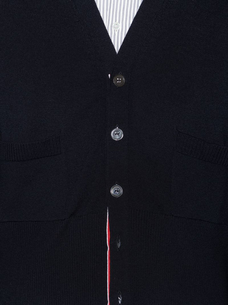 4-bar Stripe Wool Cardigan