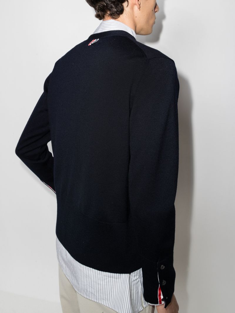 4-bar Stripe Wool Cardigan