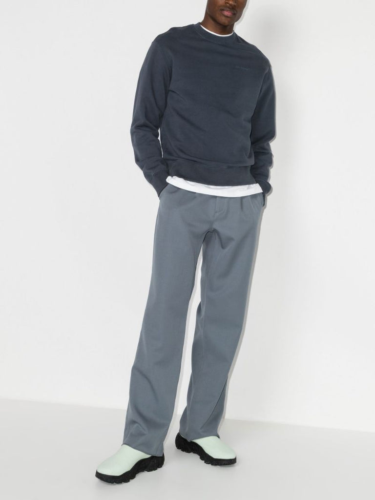 Blue Diag Tab Cotton Sweatshirt